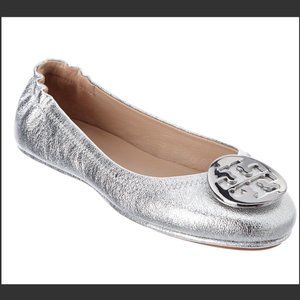 Tory Burch Silver Flats